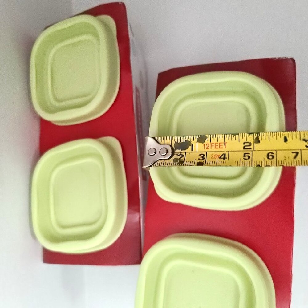 Rubbermaid Easy Find Lids Food Storage Containers 0.5 Cups Green 4 Pieces NEW - Picture 4 of 6